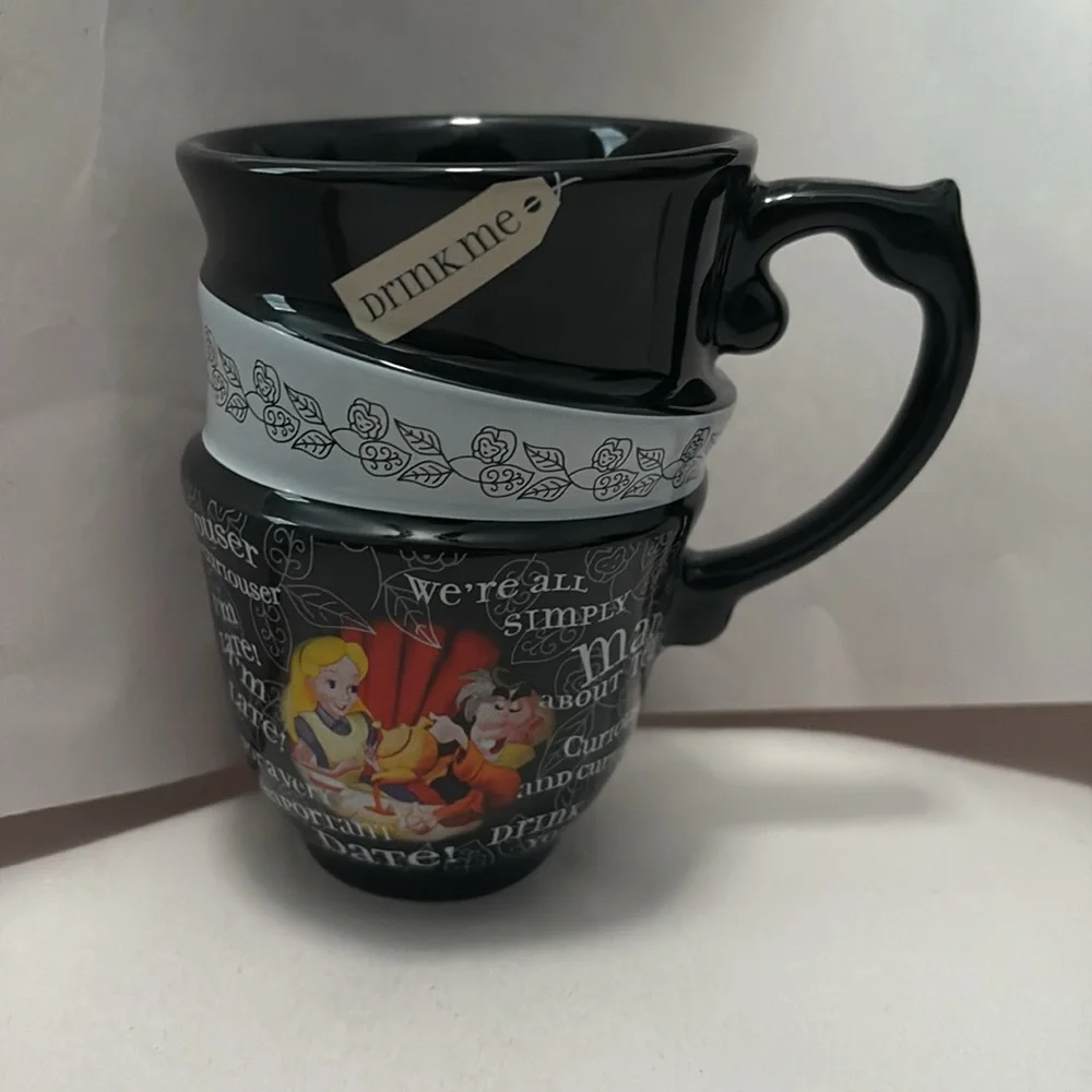 Disney parks Alice in Wonderland Mad Hatter triple stack tea cup - Picture 2 of 4